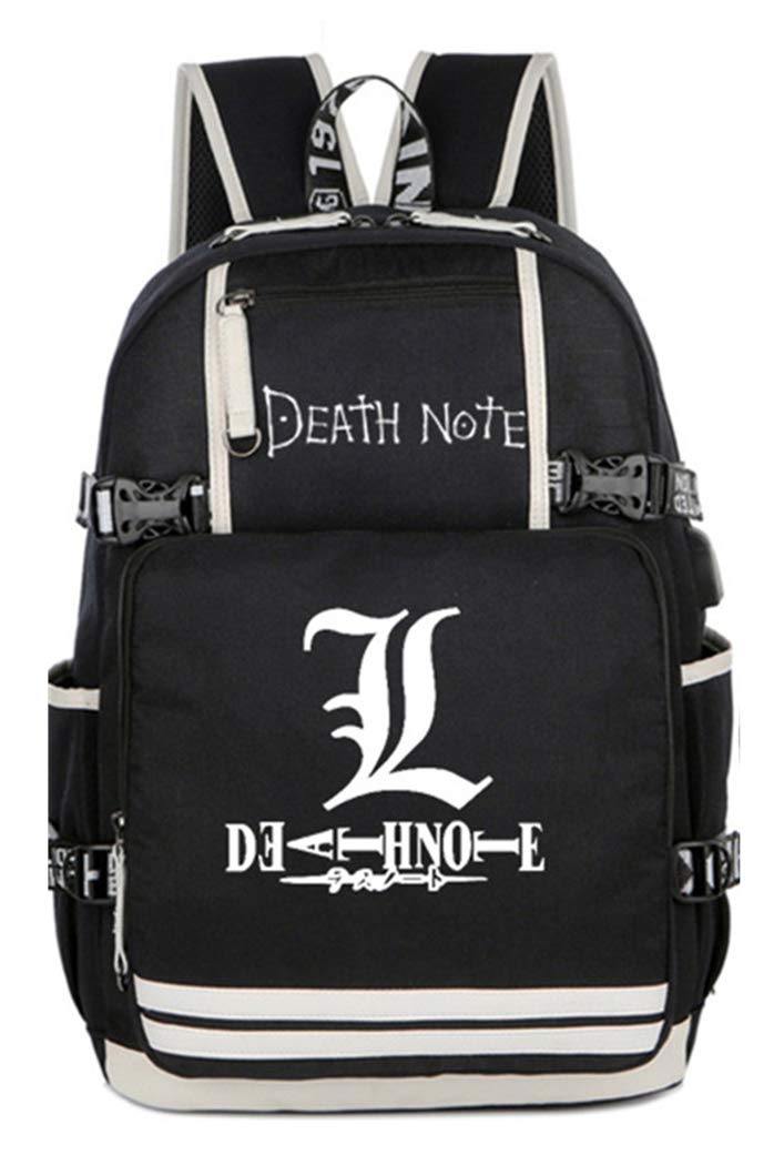 WANHONGYUE Death Note Anime Luminous Laptop Backpack Shoulder Rucksack with USB Charging Port /1