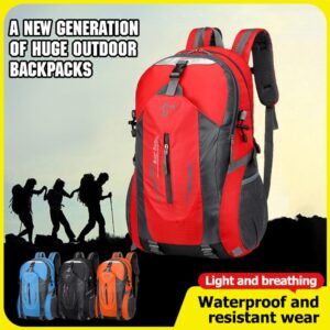 HUIOP hiking backpack 40L, Hiking Backpack 40L Waterproof Lightweight Outdoor Hiking Trekking Daypack Travel Backpack for Men Women