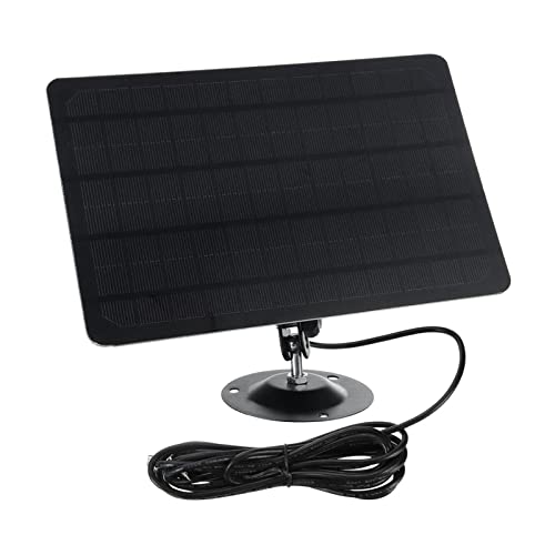 YALIYA 10W 6V Micro USB Solar Panel 2000mAh 360-degree Rotation Waterproof Wall Mounted Monocrystal Silicon Solar Plate for USB Camera