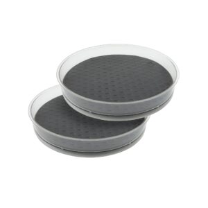 spectrum hexa medium lazy susan - set of 2 - revolving storage tray for refrigerator, pantry, cabinet, table, & shelf organization/perfect for spices, condiments, produce, & more