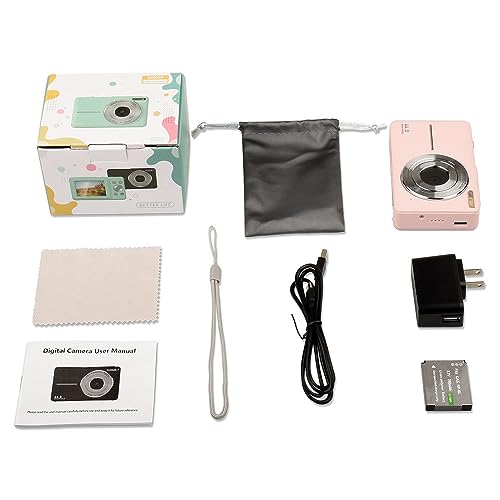 Digital Camera, FHD 1080P Portable Small Camera, Anti Shake Lightweight Compact Point and Shoot Camera, for Teens Adult Kids, Green