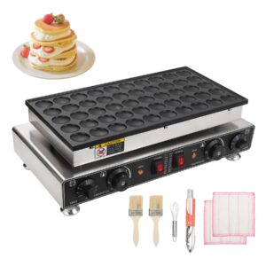 mini dutch pancake baker 50pcs, 110v electric nonstick pancake maker 1800w, 1.6" commercial muffin maker machine for home kitchen restaurant snack