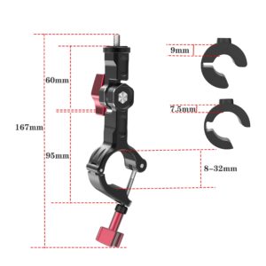 Motorcycle Bike Selfie Stick Handlebar Mount for Insta360,Motorcycle Clamp Mount Selfie Stick for Insta360 X4 X3 X2 X ONE RS R,GoPro,Perfect for Cycling Videos,Third-Person Bike Handlebar Mount Camera