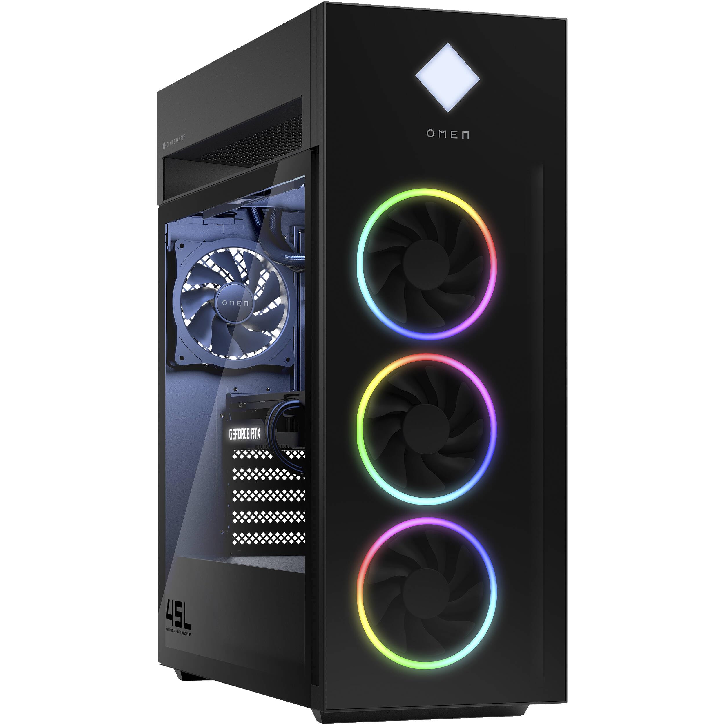 HP OMEN 45L GT22 Gaming Desktop Tower - 13th Gen Intel Core i7-13700KF 16-Core up to 5.40 GHz CPU, 32GB DDR5 RAM, 2TB NVMe SSD, GeForce RTX 4080 16GB GDDR6X, Windows 11 Home, Jet Black