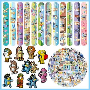 versainsect thday party supplies, 50 cartoon theme stickers, 12 bracelets and 10 shoe charms for kid, boys and girls supplies gifts