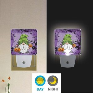 JSTEL Halloween Gnome Night Light Plug in Wall Decorative,Halloween Gnome Nightlights with Auto Dusk to Dawn Sensor, Gnome Night Lights Plug into Wall with Light Sensor,2