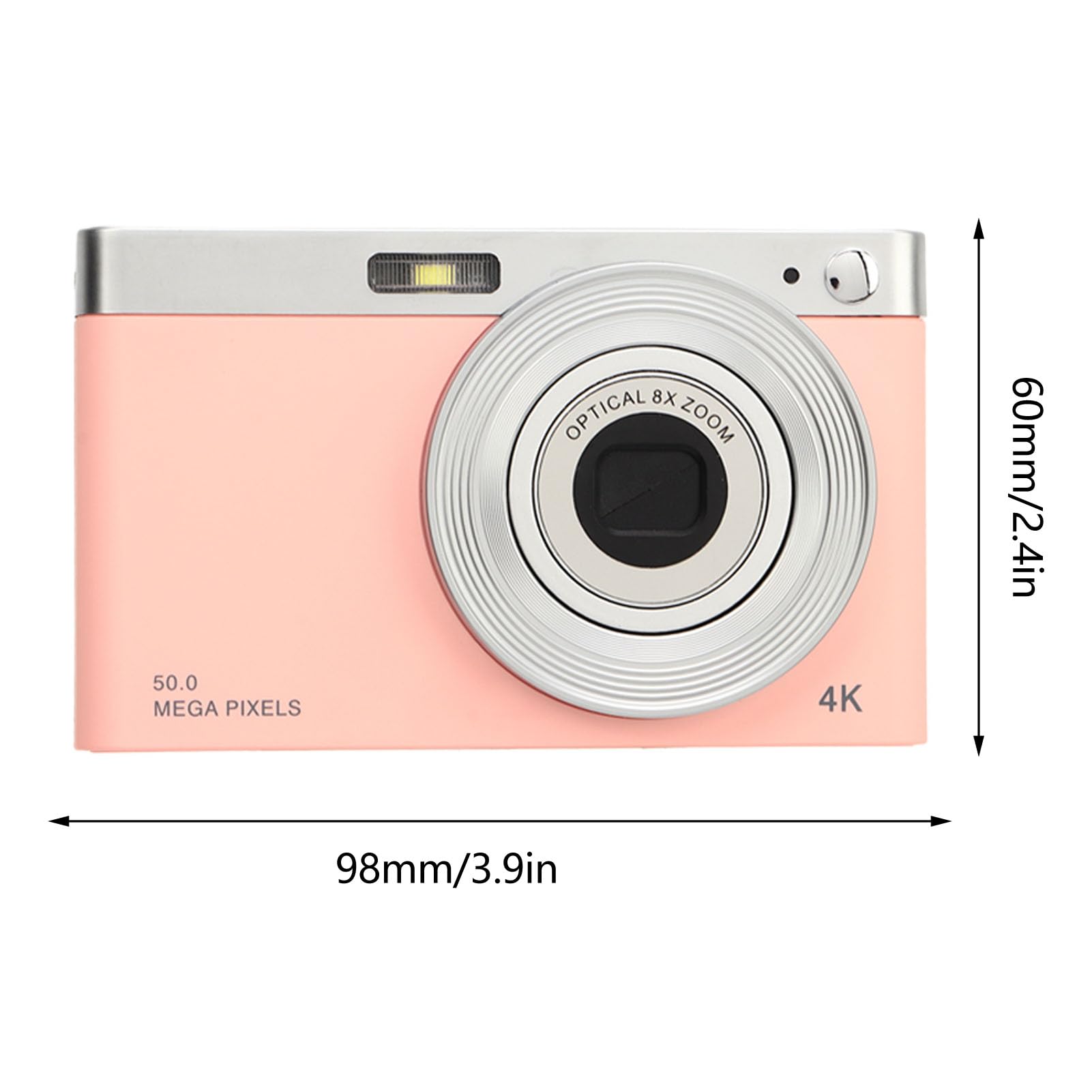 Digital Camera, 4K Kids Camera Video Camera with 32GB Card FHD 1080P 50MP Vlogging Camera 16X Zoom Compact Portable Mini Rechargeable Camera for Students Teens Adults Girls Boys