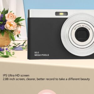 Digital Camera, 4K Kids Camera Video Camera with 32GB Card FHD 1080P 50MP Vlogging Camera 16X Zoom Compact Portable Mini Rechargeable Camera for Students Teens Adults Girls Boys