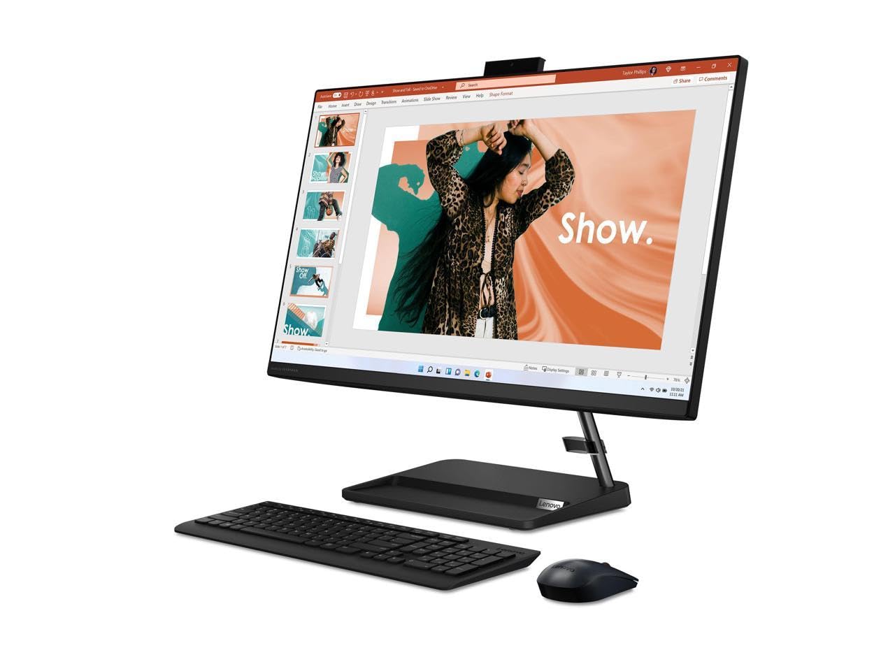 Lenovo IdeaCentre 27-inch AIO 3i All-in-One Desktop, Intel 8-Core i5-13420H, 27" FHD IPS Touchscreen, Intel UHD Graphics, Wi-Fi, Bluetooth, 5MP Camera, HDMI, RJ-45, 16GB DDR4 1TB M.2 SSD, Win10 Pro