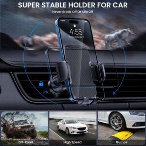 Phone Holder Car [Military-Grade Suction] Universal Car Phone Holder [Thick Case Friendly] Automobile Accessories Dashboard Air Vent Windshield Phone Mount Fit for iPhone Android Smartphones (brown)