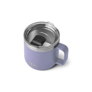 yeti rambler 14 oz stackable mug, vacuum insulated, stainless steel with magslider lid, cosmic lilac