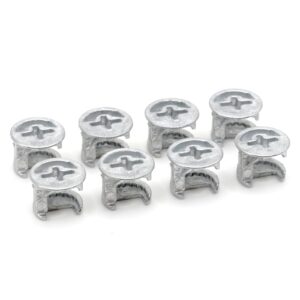 replacementscrews eccentric cam locks compatible with ikea 103114 (kullen, alex, micke) case with flange - 12mm x 10mm - zinc alloy (pack of 8)