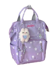 irlocy star backpack y2k backpack cute preppy backpack aesthetic backpack y2k accessories (purple)