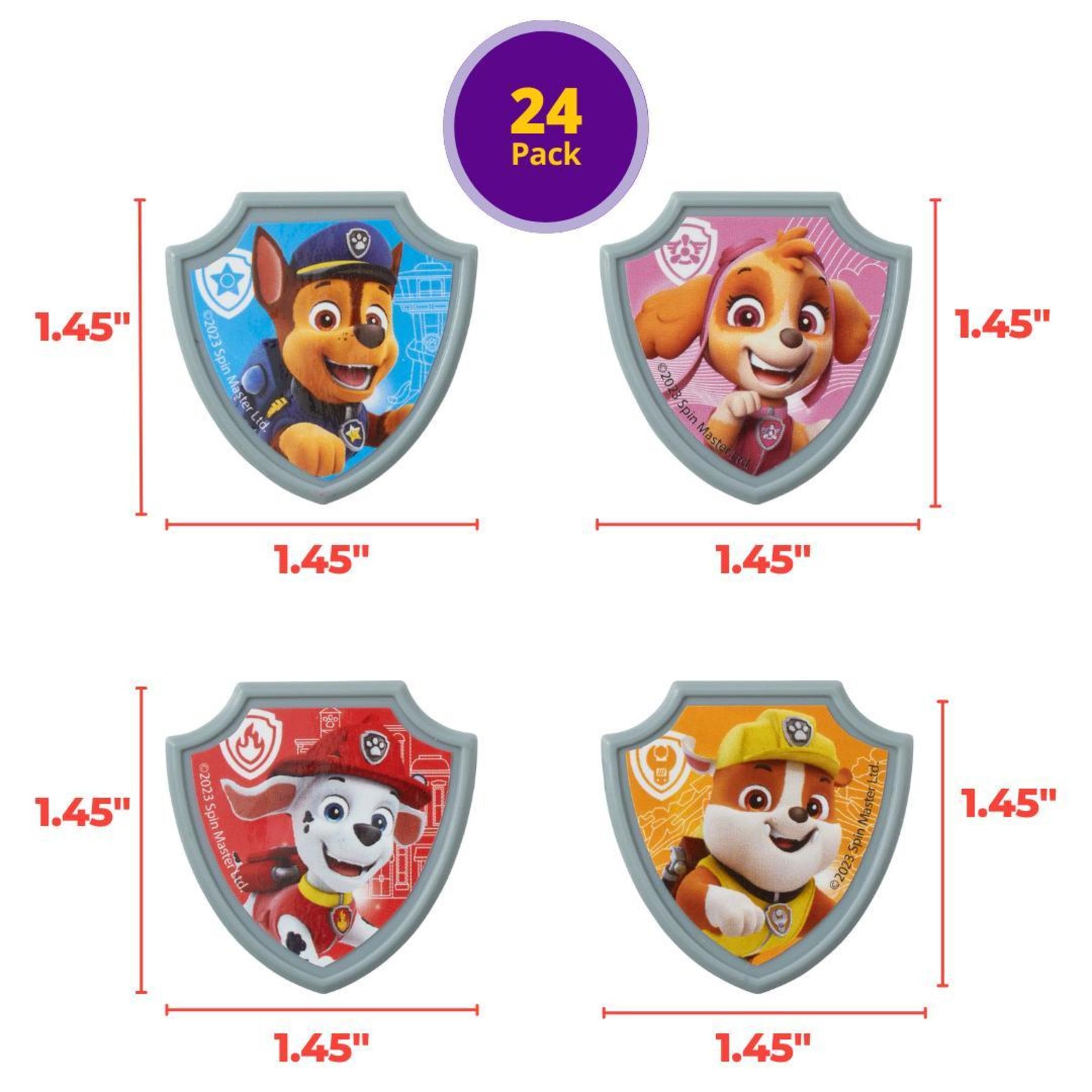 DecoPac Paw Patrol Reporting For Duty Rings, Cupcake Decorations Featuring Chase, Marshall, Skye, And Rubble - 24 Pack