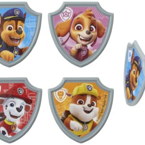 DecoPac Paw Patrol Reporting For Duty Rings, Cupcake Decorations Featuring Chase, Marshall, Skye, And Rubble - 24 Pack