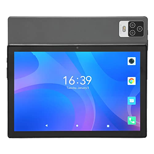 HEEPDD Tablet PC, 5G WiFi 10.1 Inch Tablet 12GB 256GB Octa Core CPU 8MP Front 16MP Rear US Plug 100-240V 1920x1200 Resolution for Android 12.0 for Reading for Elderly (Silver)