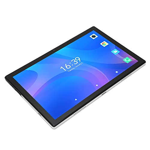 HEEPDD Tablet PC, 5G WiFi 10.1 Inch Tablet 12GB 256GB Octa Core CPU 8MP Front 16MP Rear US Plug 100-240V 1920x1200 Resolution for Android 12.0 for Reading for Elderly (Silver)