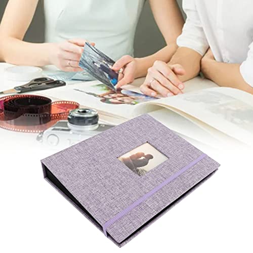 Picture Album, Wear Resistant Fashionable 208 Album Fine Workmanship for Gift (Purple)