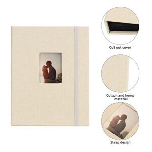 Picture Album, Wear Resistant Fashionable 208 Album Fine Workmanship for Gift (Khaki)