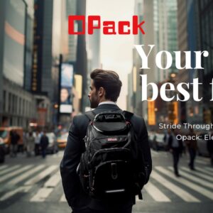 OPACK Travel Laptop Backpack 17.3" Computer Backpack Water-Repellent College Daypack Business Backpack with Large RFID Pockets & USB Port safety reflective strip for Men Women