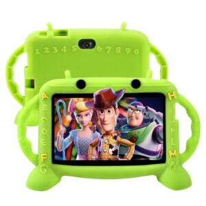 mengdash kids tablet, 7 inch tablet for kids 2-10, educational learning toddler tablet android 11, 3gb ram+32gb rom storage, google play youtube, baby girl boy gift
