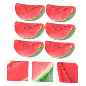 Garneck 30 Pcs Simulated Watermelon Slices Faux Watermelon Slices Ornaments for Kids Decoraciones para Salas De Casa Fake Watermelon Slices Ornament for Kids Household Pretend Foam Child