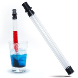 shot straw, landkitch shot tube holder drinks straw for liquor, beach pool, parties, fits all standard bottles, glasses, tumbler, bpa-free, dishwasher safe (1 pc)