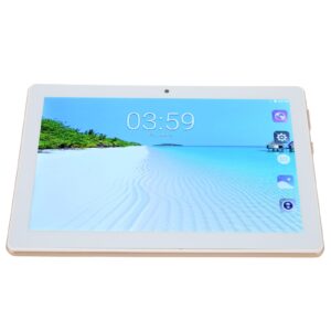 DAUZ Office Tablet, 8 Inch FHD US Plug 100‑240V HD Tablet 3 Card Slots for Family (Gold)