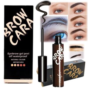 tattoo peel off eyebrow gel-last up to 3-7 days, waterproof, transfer-proof, for fuller & defined looking brows.there are five colors.eyebrow tattoo peel off, tattoo gel brow stain.【dark brown】