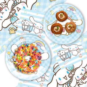 Cartoon Theme Birthday Party Decorations Supplies, Cartoon Party Tableware Include Birthday Banner, Tablecover, 10Pcs 9" Plates, 10Pcs 7" Plates, 20 PCS Napkins