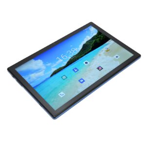 DAUZ WiFi Tablet, Blue 10.1 Inch 5G WiFi Smart Tablet 7000mAh 8GB RAM 256GB ROM FDH Screen with Keyboard for Game for Reading (US Plug)