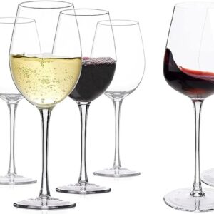 JBHO Italian Style Premium Crystal White and Red Wine Glasses, 18 Oz, Gift Packaging, Hand Blown Durable & Elegant Red Wine Glass, with Stem, Set of 8, Lead-Free Crystal Clear Modern Glassware