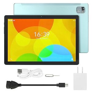 Airshi 10.1in Tablet, Smart Call Tablet Octa Core Processor 1920x1200 Resolution for Studying for Entertainment (Green)