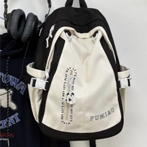 irLocy Y2K Backpack Cute Aesthetic Backpack Preppy Backpack Aesthetic Supplies Cute Kawaii Backpack Y2K Accessories (black)