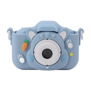 selfie camera toy, dual lens 2.0in screen children digital camera with 32g card for boys girls (blue)