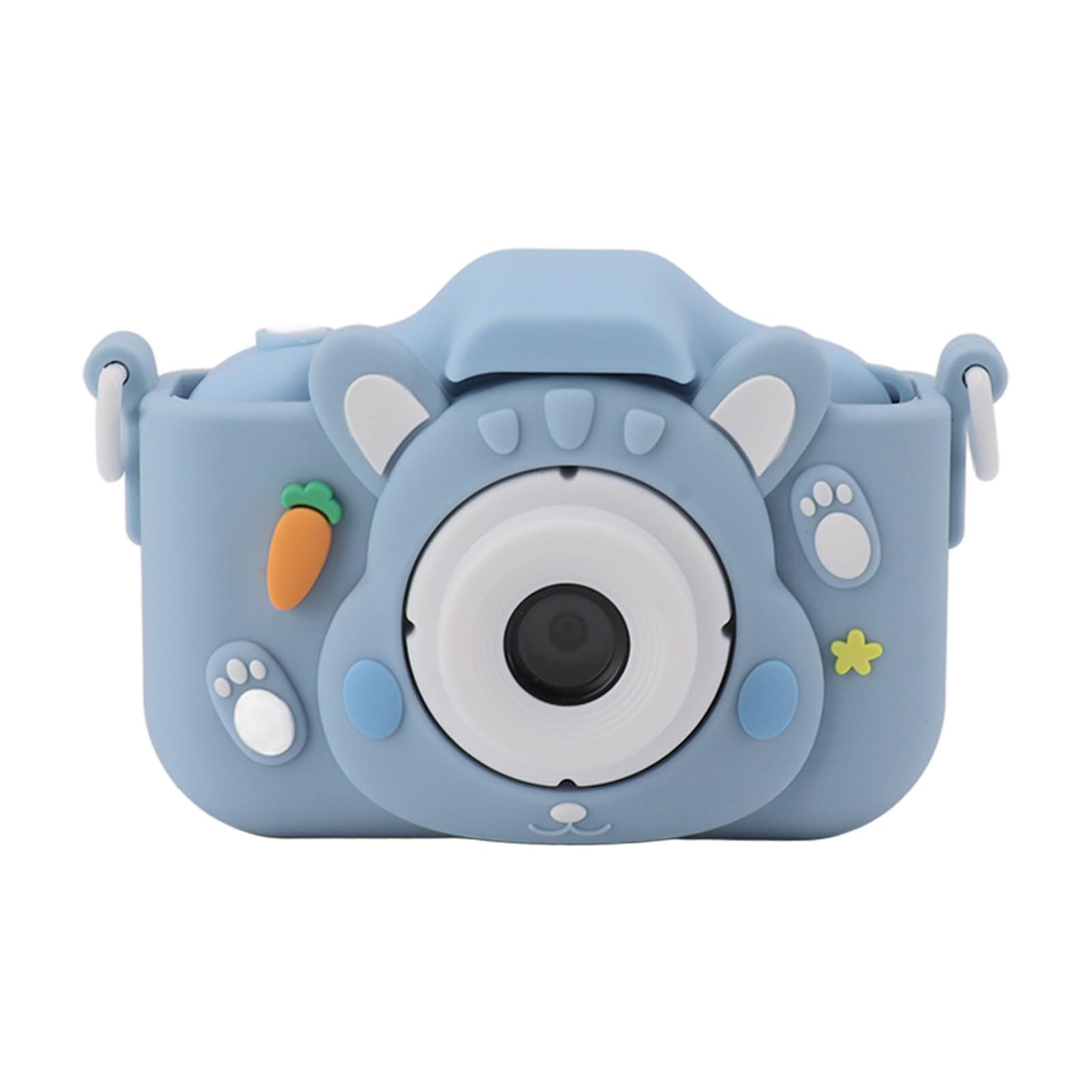 Selfie Camera Toy, Dual Lens 2.0in Screen Children Digital Camera with 32G Card for Boys Girls (Blue)