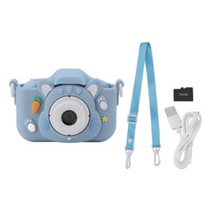 Selfie Camera Toy, Dual Lens 2.0in Screen Children Digital Camera with 32G Card for Boys Girls (Blue)