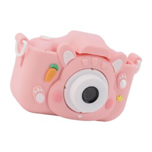 Selfie Camera Toy, Dual Lens 2.0in Screen Children Digital Camera with 32G Card for Boys Girls (Pink)