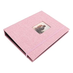 photo album, mini large capacity delicate lightweight photo album for ticket (pink)