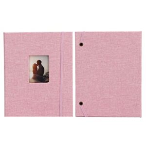 Photo Album, Mini Large Capacity Delicate Lightweight Photo Album for Ticket (pink)