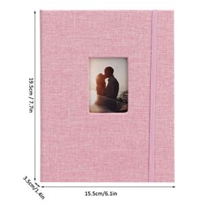 Photo Album, Mini Large Capacity Delicate Lightweight Photo Album for Ticket (pink)