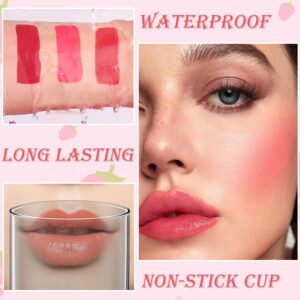 Yishifa 6 Colors Lip Tint Stain Mini Liquid Lipstick, Korean Lip Gloss Moisturizing Natural Velvet Lip Tint, Waterproof Longwear Liquid Blush & Lip Stain, Vivid Color