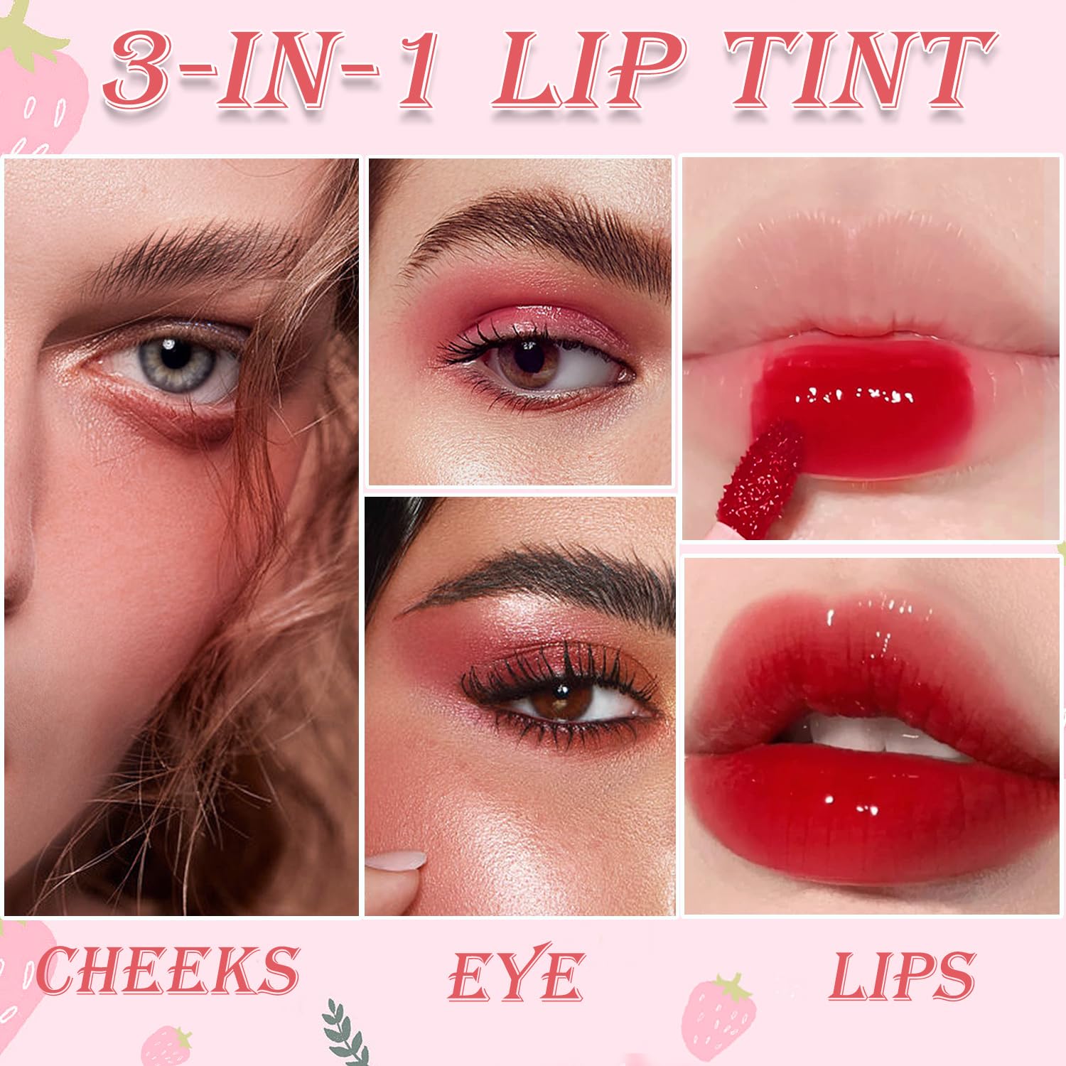 Yishifa 6 Colors Lip Tint Stain Mini Liquid Lipstick, Korean Lip Gloss Moisturizing Natural Velvet Lip Tint, Waterproof Longwear Liquid Blush & Lip Stain, Vivid Color