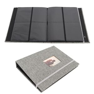 Photo Album, Mini Large Capacity Delicate Lightweight Photo Album for Ticket (Grey)