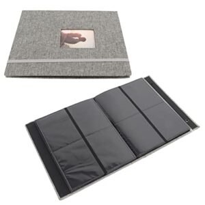 Photo Album, Mini Large Capacity Delicate Lightweight Photo Album for Ticket (Grey)