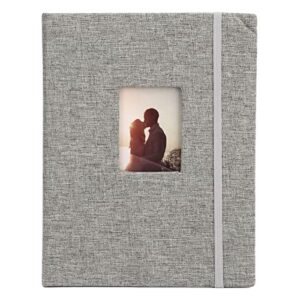 Photo Album, Mini Large Capacity Delicate Lightweight Photo Album for Ticket (Grey)