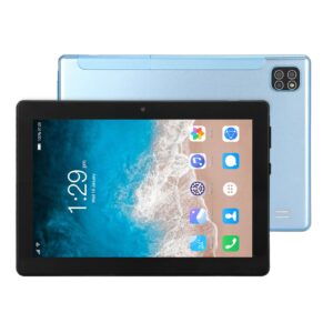 smart tablet, dual cameras gps tablet 4glte 1920x1200 resolution 8 inch octa core cpu 6gb＋128gb storage with otg cable for entertainment for reading (blue)