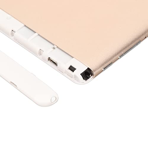 HEEPDD Tablet, 4G RAM 256G ROM 100-240V 10 Inch Tablet Gold for Travel (US Plug)