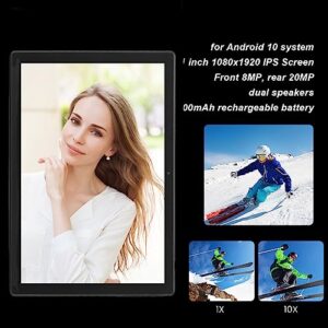 HEEPDD Gaming Tablet, 8GB RAM 256GB ROM 10.1in Tablet 5G WiFi Type C Rechargeable for Office (US Plug)