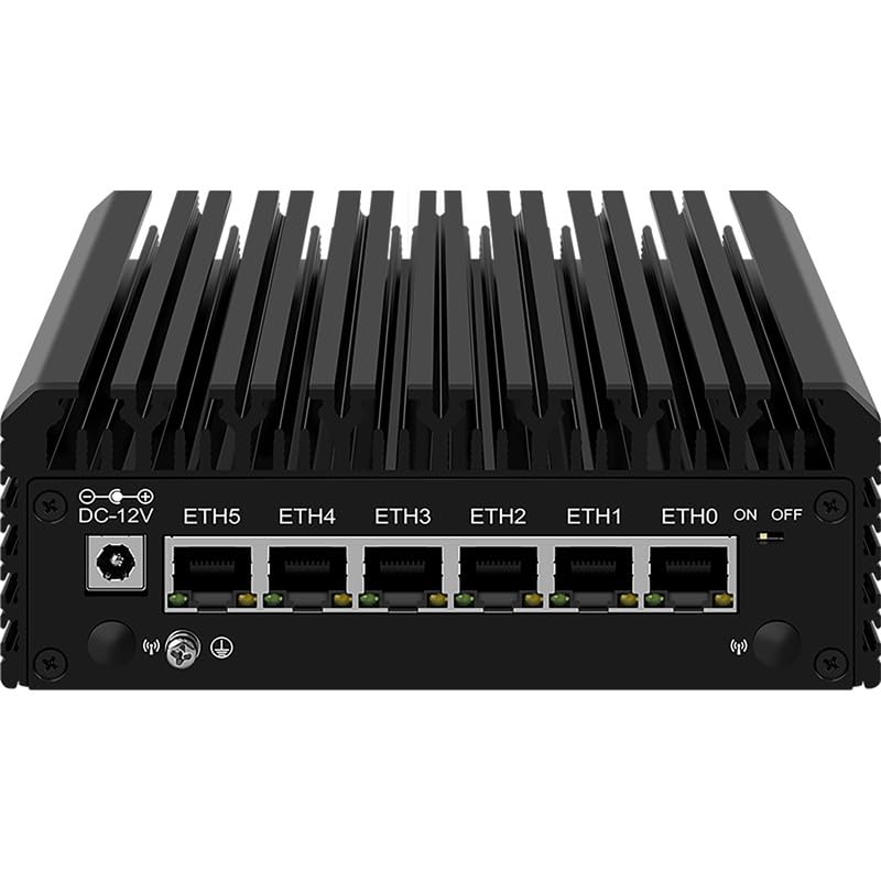 Kikusenko Firewall Micro Appliance, 6 Ports Inter i3 N305 Octa Core Mini PC, Inter I226-V 2.5G NIC, Support AES-NI Router PC VPN Barebones, 16GB RAM 256GB SSD